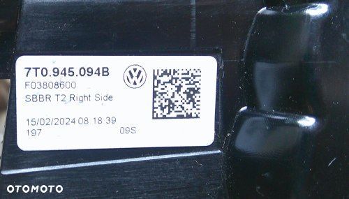 VW T7 7T0 MULTIVAN TRANSPORTER PRAWA TYLNA LAMPA KLAPA LED 7T0945094B ORG. - 6