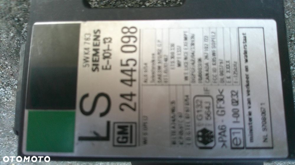 OPEL ASTRA II G 2.2 16V IMMO ZESTAW STARTOWY 09391283 - 4