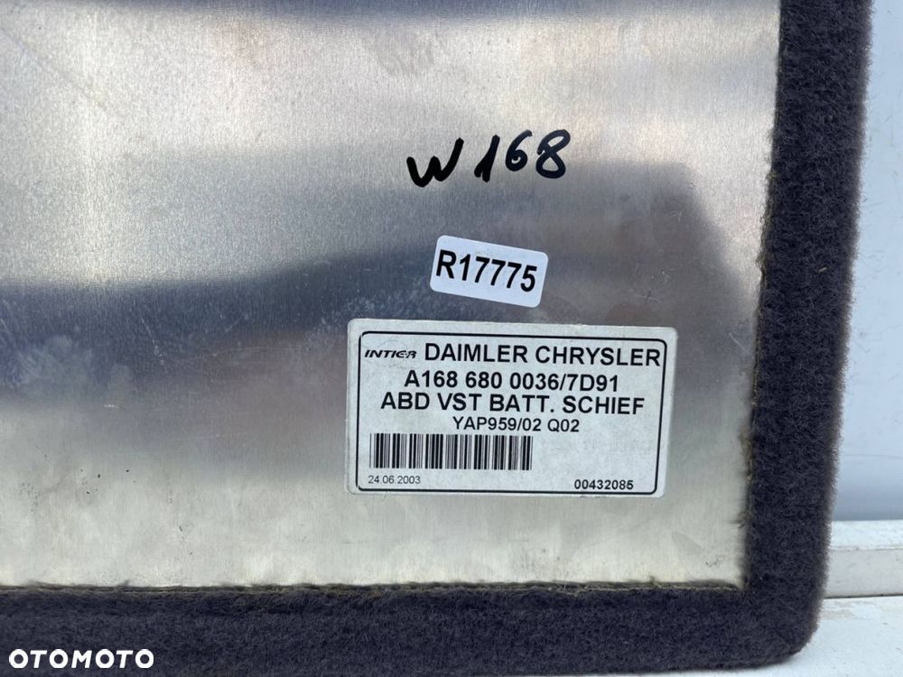 Osłona akumulatora Mercedes w168 A-klasa 97-04r. pokrywa podłogi akumulatora a1686800036 - 3