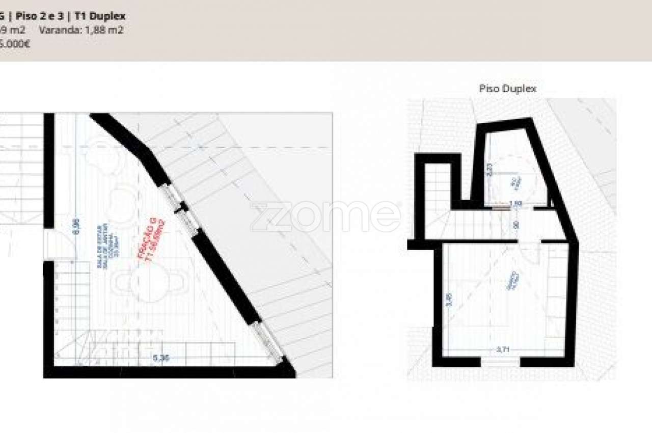 T1 duplex com varanda - Grande imagem: 5/8