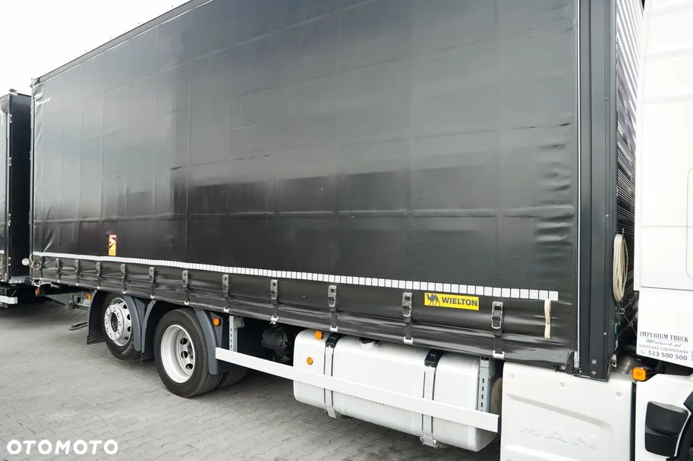 MAN TGX 26.480 / ZESTAW TANDEM 120 M3 / PRZEJAZDOWY / MEGA / OŚ PODNOSZONA / DACH PODNOSZONY / KAMERA / + PRZYCZEPA WIELTON / OŚ PODNOSZONA / OSIE SAF - 18