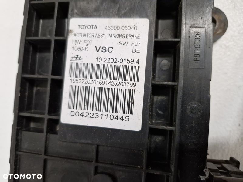 TOYOTA AVENSIS T27 LIFT T29 MODUŁ HAMULCA RĘCZNEGO ELEKTRYCZNEGO 46300-05040 - 5