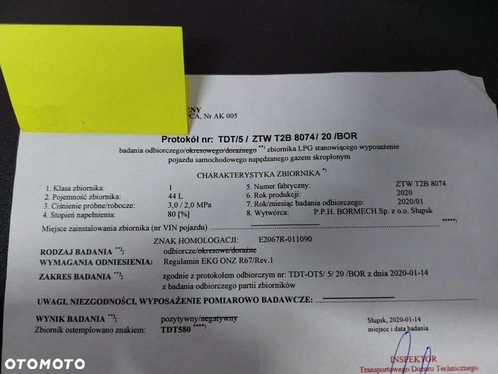 BUTLA GAZOWA LPG 44L 2030R W KOŁO PAPIER + ZAWÓR - 6