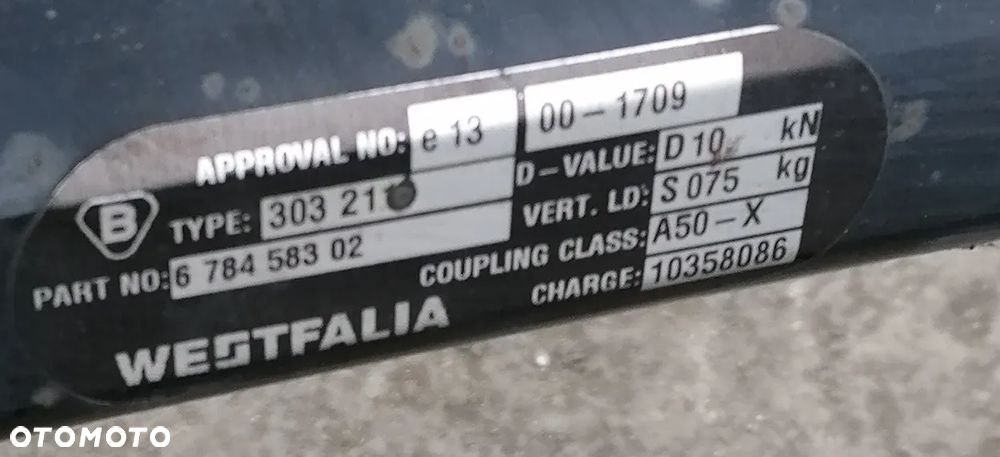 BMW 3 E91 09r HAK HOLOWNICZY SKŁADANY  6784583 WESTFALIA - 2