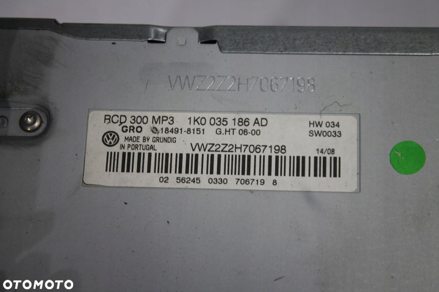 RADIO CD RCD300 MP3 1K0035186AD PASSAT B6 GOLF VI - 6