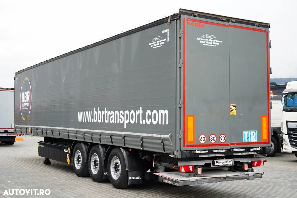 Kögel CORTINĂ / STANDARD / LIFT 2.000 kg / CONTENIER PENTRU PALEȚI / AXĂ RIDICATĂ / SAF - 1