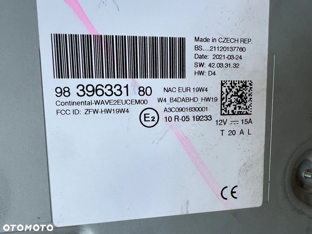 RADIO NAWIGACJA PEUGEOT 3008 II 5008 II LIFT 9839633180 - 4