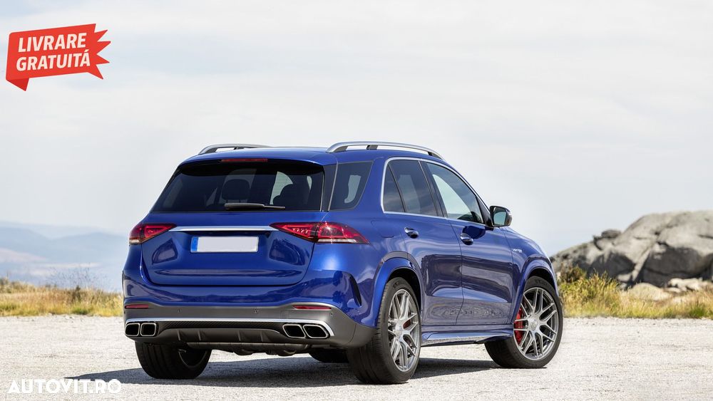 Difuzor Bara Spate cu Ornamente Evacuare Crom Mercedes GLE W167 SUV (2019-Up) GLE - livrare gratuita - 15