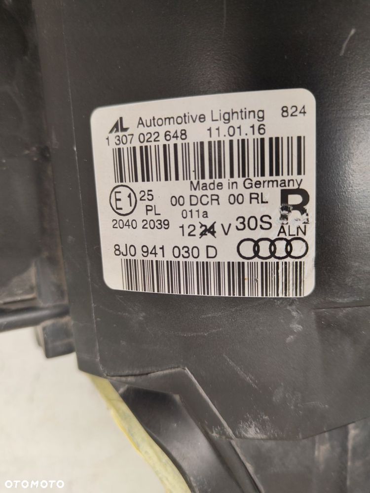 audi tt 8j lampa prawa xenon 8j0941030d - 3