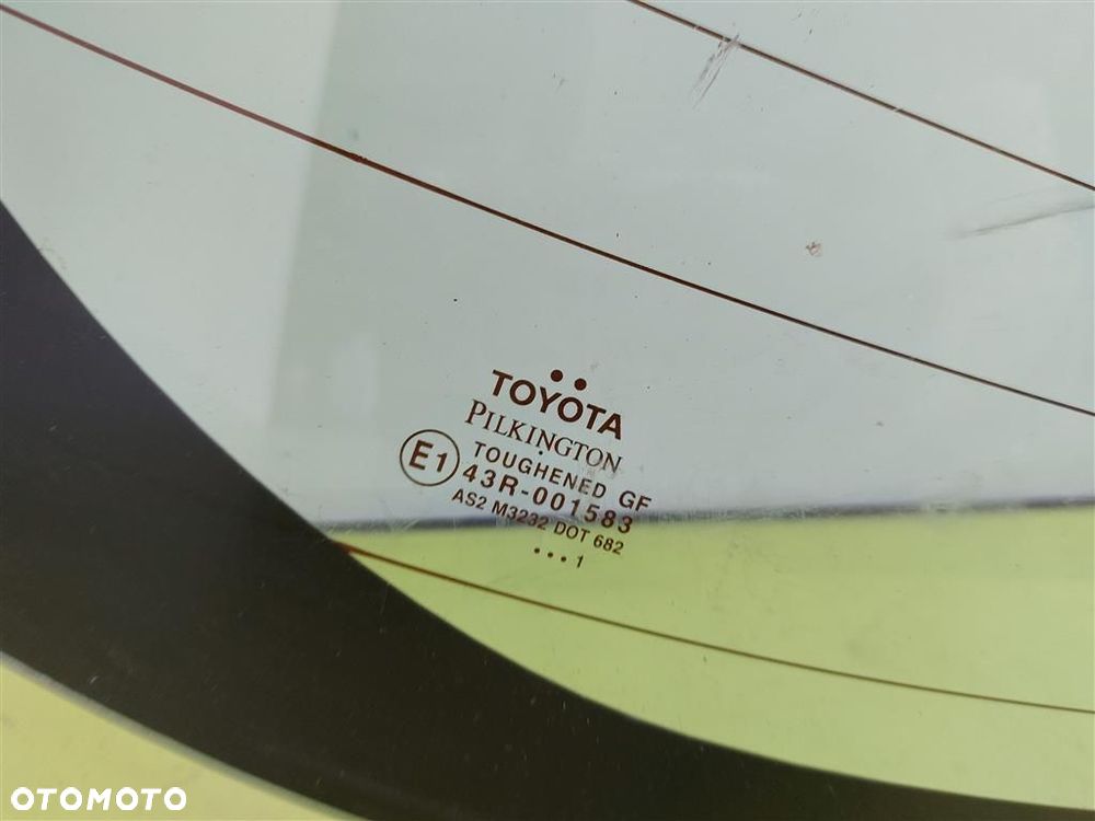 Szyba tylna tył PILKINGTON TOYOTA AURIS I 2006-2012 GRZANA ORYGINAŁ - 6