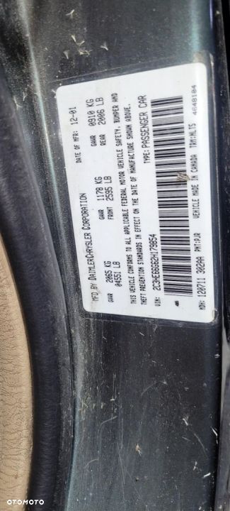 CHRYSLER MODEL 300M 2002 3,5 BENZYNA +GAZ AUTOMAT  NA CZĘŚCI - 30