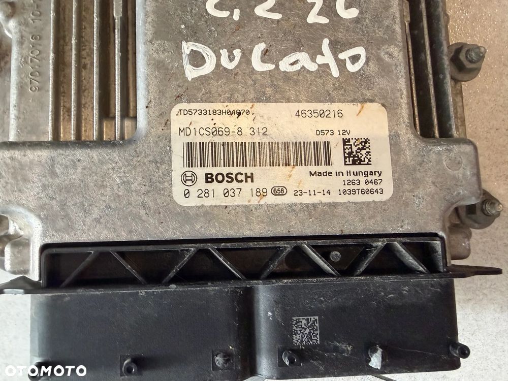 Ducato Boxer Jumper 2023-2025r zestaw startowy , sterownik silnika komputer o nr 0281037189 - 3