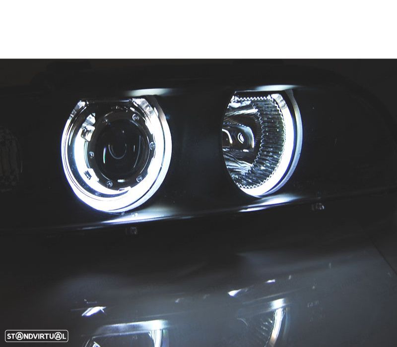 FARÓIS BMW E39 95-03 ANGEL EYES CCFL COM LUZ DIURNA - 2