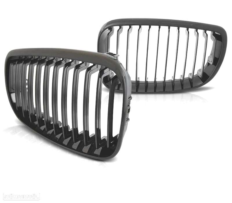 GRELHAS FRONTAIS BMW E81 E87 E82 E88 LOOK M PERFORMANCE PRETO BRILHANTE 07-11 - 3