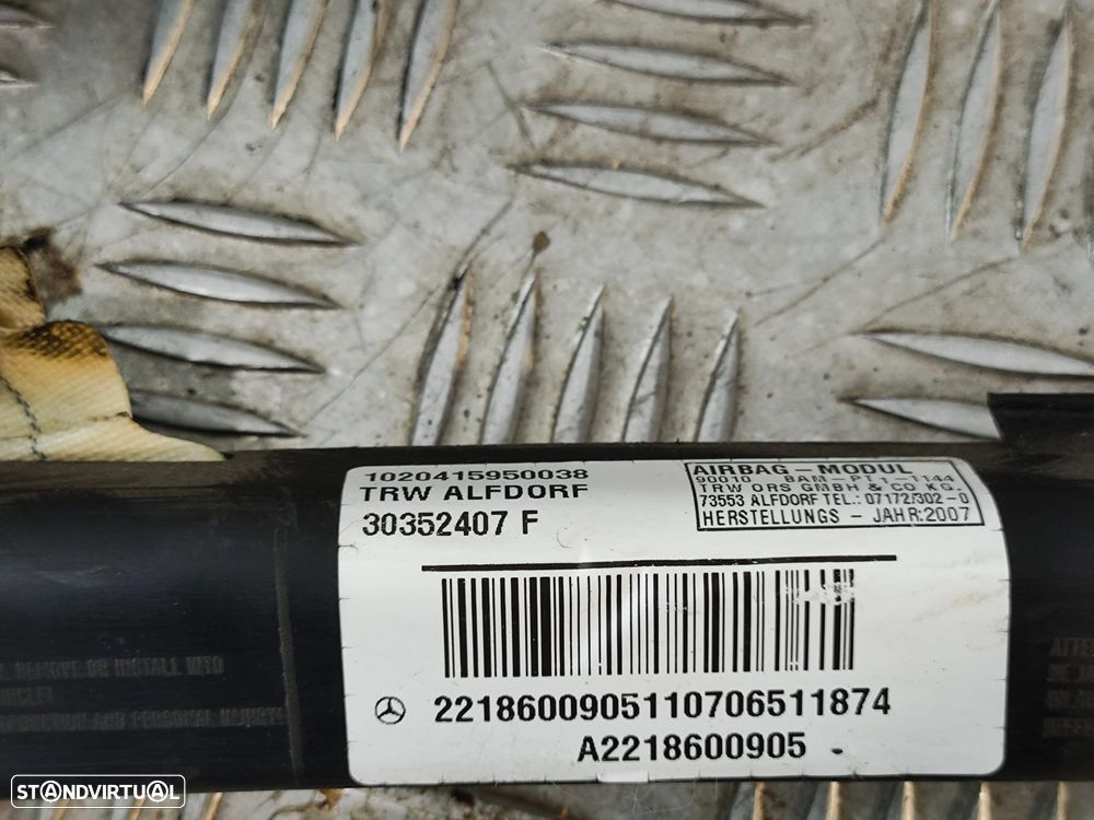 Conjunto Cortinas Laterais Airbag Esquerda Direita Mercedes Benz Classe S W221 A2218600805 A2218600905 - 6
