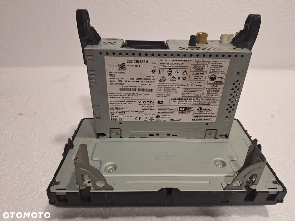 RADIO WYSWIETLACZ EKRAN NAWIGACJA VW TRANSPORTER T6.1 T6  3G0035869B - 4