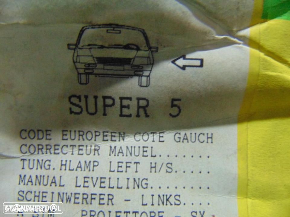 Renault Trafic a partir de 1988 farol frontal esquerdo - 10