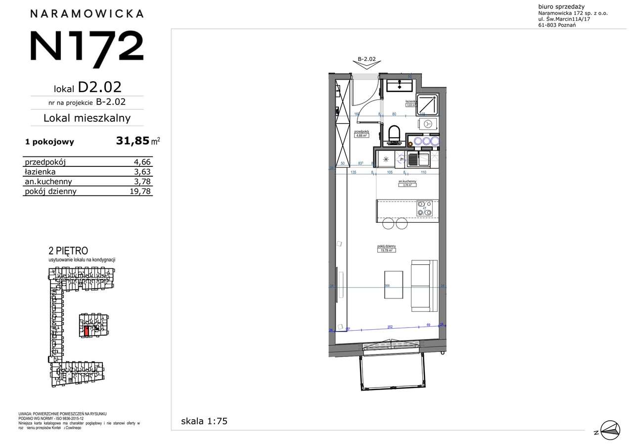1-pokojowe mieszkanie 31m2 + balkon Bezpośrednio - Pełny obrazek: 2/11