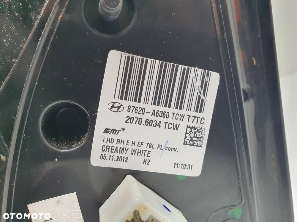 LUSTERKO PRAWE ELEKTRYCZNE HYUNDAI I30 II COUPE EU 10 PIN 87620-A6360 - 7
