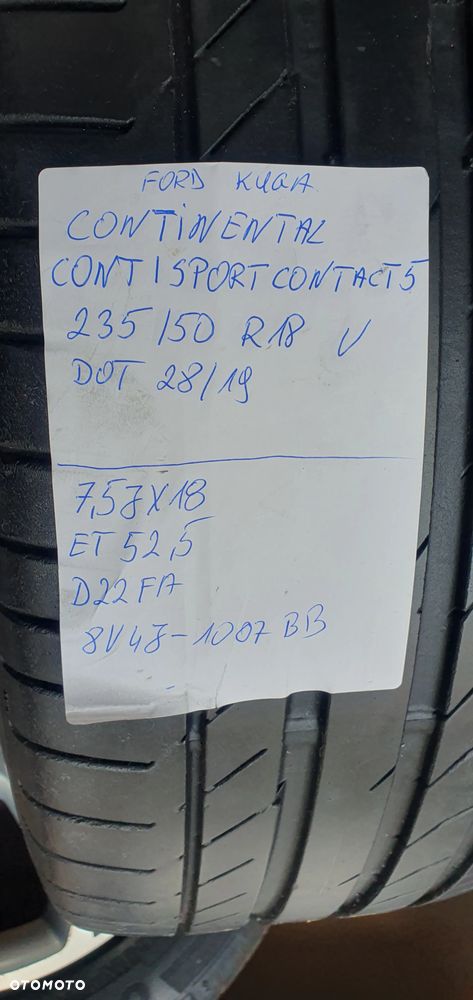 Alufelgi alusy felgi aluminiowe 5X108 7.5J ET52.5 R18 Ford Kuga MK2 8V4J-1007-BB - 26
