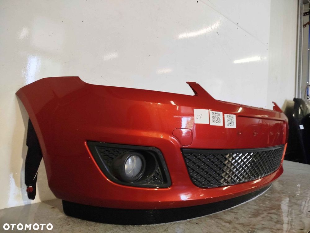 + ZDERZAK PRZÓD PRZEDNI FORD FIESTA MK6 VI LIFT FL T5 RUDY POMARAŃCZOWY HALOGENY - 2