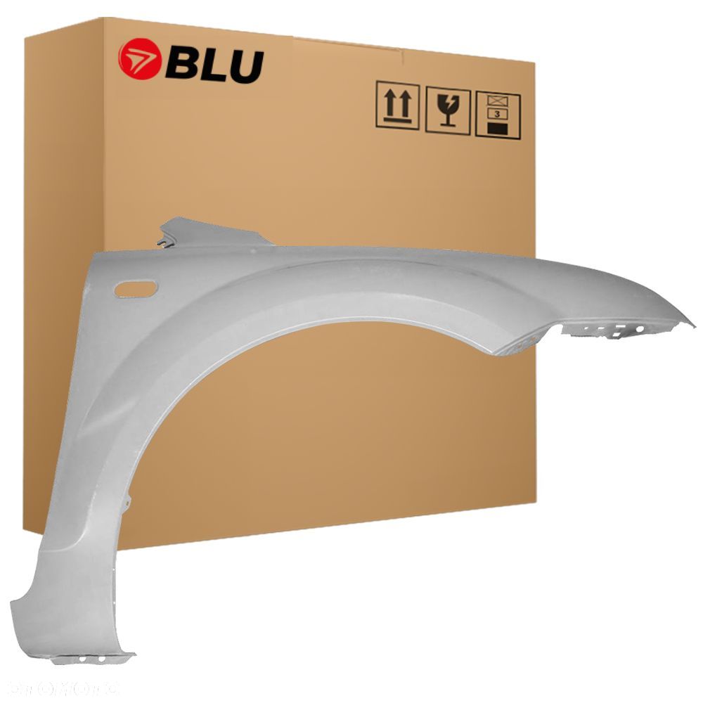 BLU Błotnik Ford FOCUS MK2 II przedlift O3 03 prawy przód srebrny 2004-2008 MondstaubSilber - 1