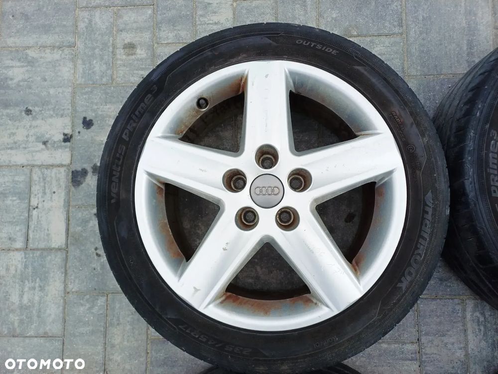 FELIGI Z OPONAMI ALUMINIOWE AUDI A4 B6 B7 R17 5X112 ET45 57,1 mm OPONY HANKOOK 235/45 LATO NR8 - 4