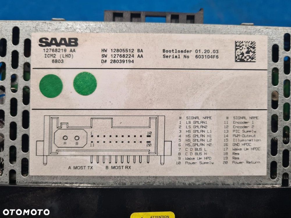 SAAB 9-3 RADIO 12768219AA 170 - 6