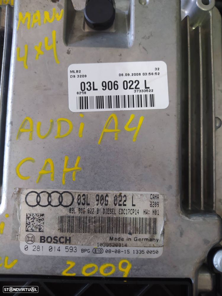 centralina audi A4 2.0TDI 170cv CAHA  0281014593 / 03L906022L  Telf 933 023 959 - 2