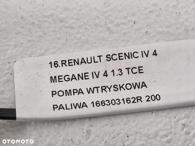 RENAULT SCENIC IV 4 MEGANE IV 4 1.3 TCE POMPA WTRYSKOWA PALIWA 166303162R - 8