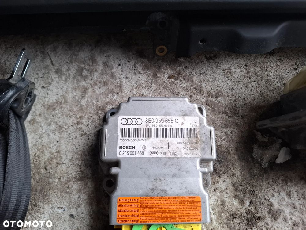 DESKA ROZDZIELCZA KOKPIT KONSOLA PASY SENSOR PODUSZKA AUDI A4 B7 SLASK WYSYLKA VAT - 3