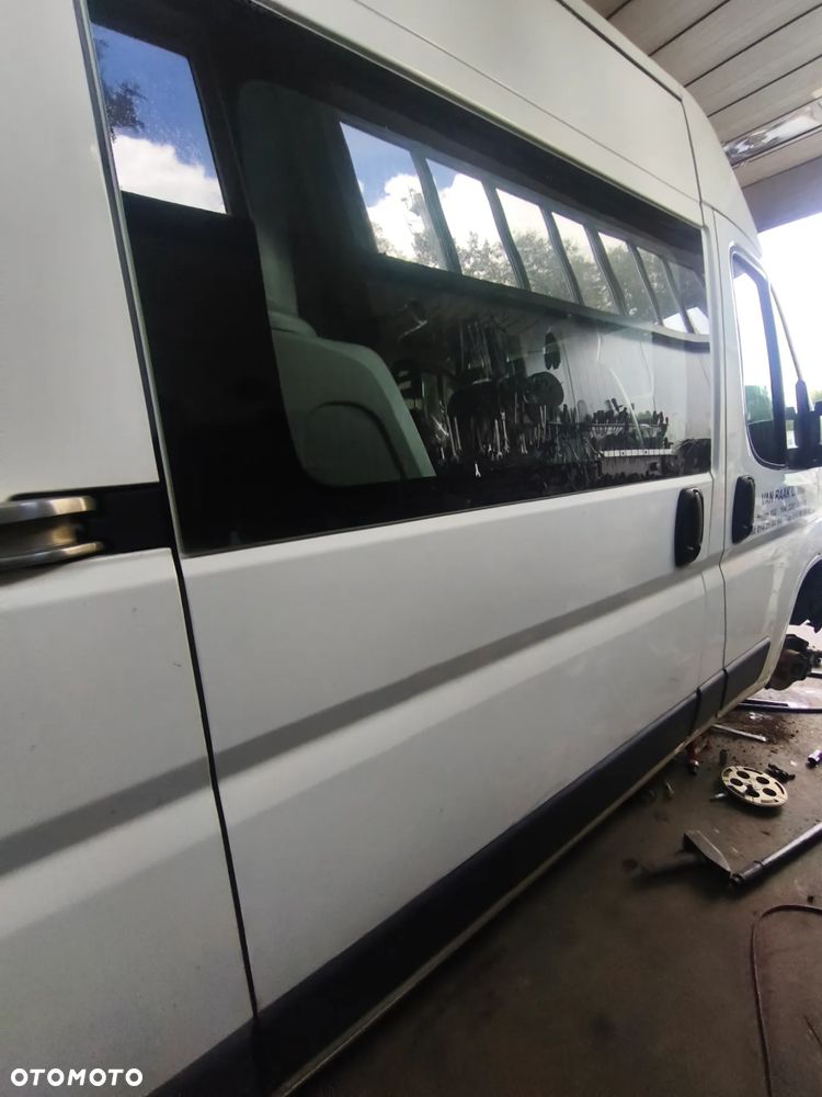 Drzwi boczne przesuwne z szybą Fiat Ducato III Jumper Boxer białe 249 szyba wysokie H2 H3 - 4