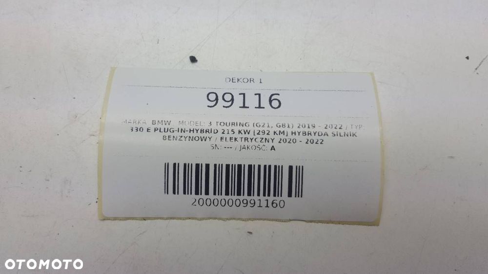 LISTWA RAMKA SZYBY TYŁ LEWA BMW G21 SHADOWLINE - 3