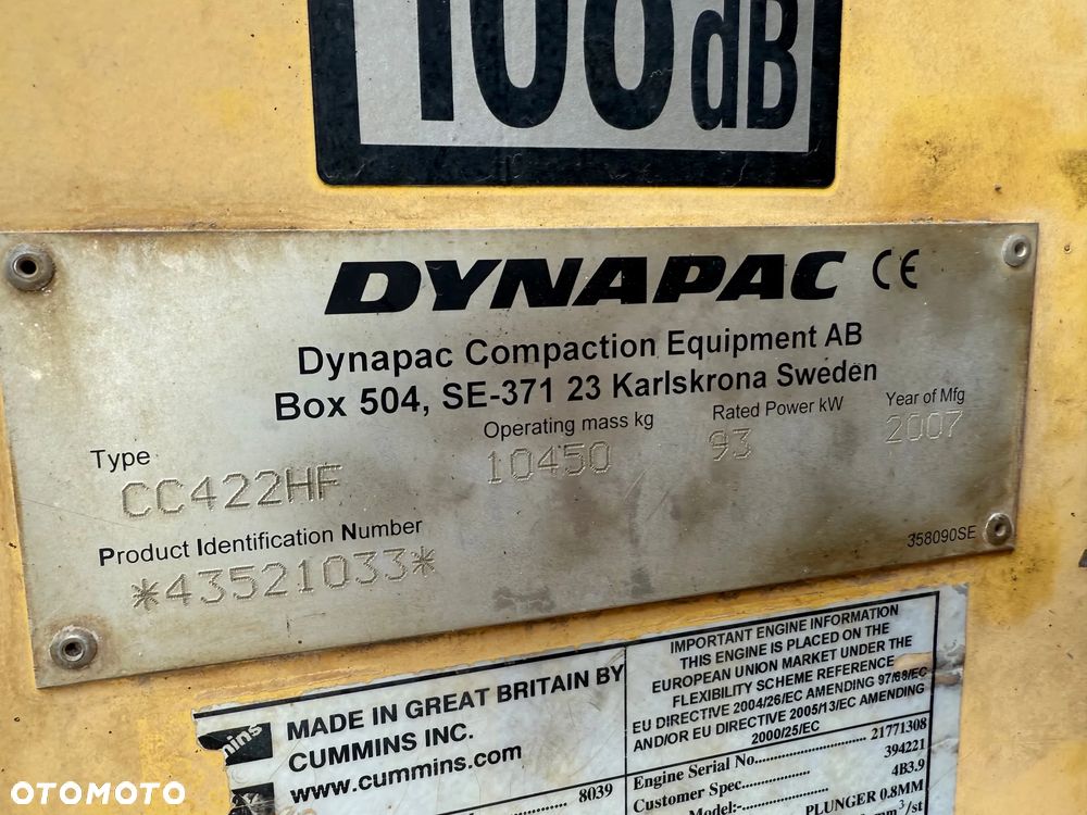 Dynapac CC422HF / 10450 kg / Nóż / - 16