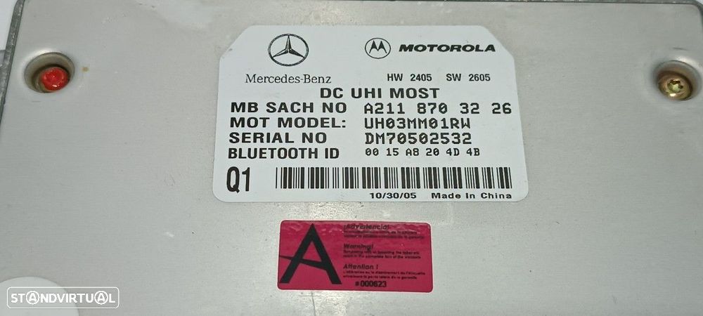 UNIDADE DE CONTROLE BLUETOOTH MERCEDES CLASE M (W164) 320 / 350 CDI (164.122) - 3