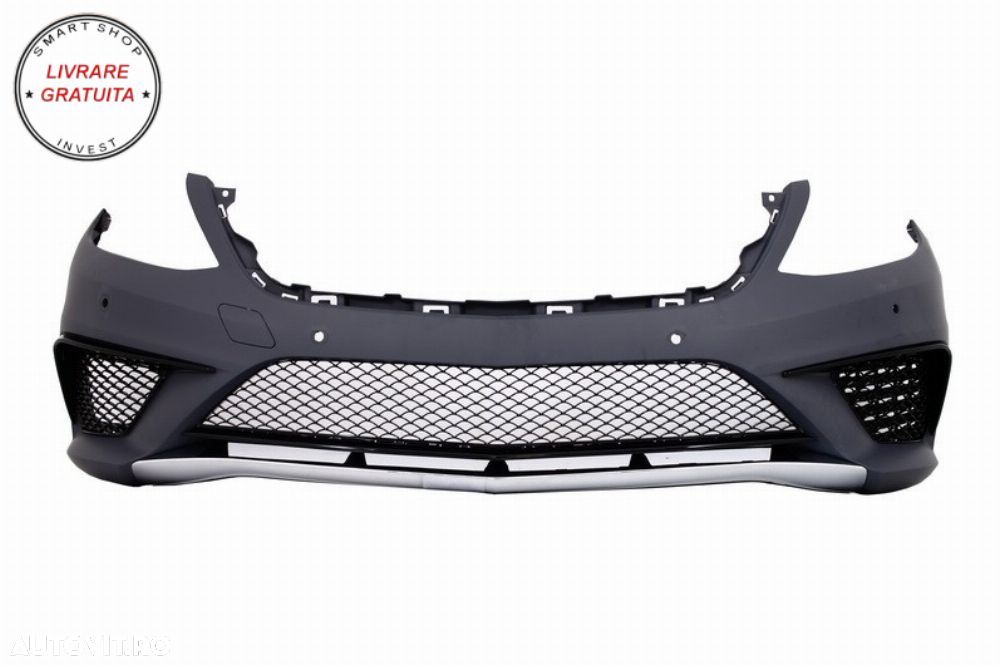 Bara Fata Mercedes S-Class W222 (2013-06.2017) S63 Design cu Grlia Centrala Negru - livrare gratuita - 2