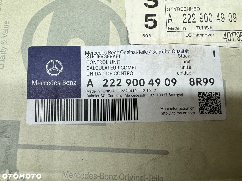 Monitor ekran zagłówek fotela tył Mercedes 222 - 3