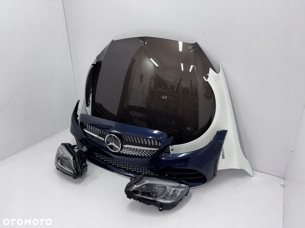 PRZÓD MERCEDES C KLASA W205 A205 LIFT AMG ZDERZAK MASKA BŁOTNIKI LAMPY - 3