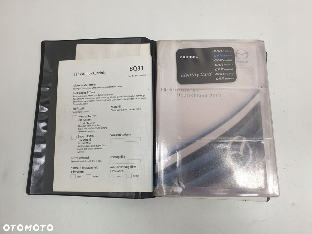 Mazda 5 POKROWIEC NA DOKUMENTY Etui kokumenty - 7