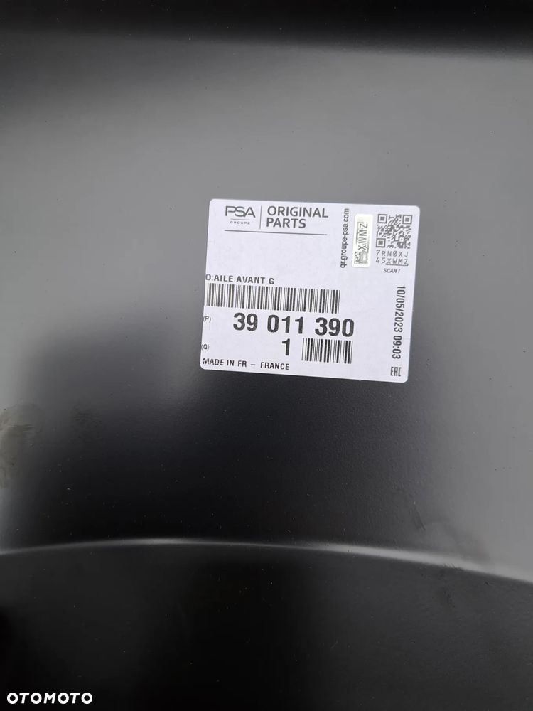 Błotnik przedni lewy Opel Astra K V 5 39011390 Błotnik lewy przód przedni Opel Astra K 5 V 39011390 - 6