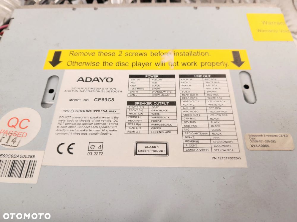 Radioodtwarzacz multimedialny SKODA Superb II VW Passat B6 08-18r. ADAYO CE69C8 - 6