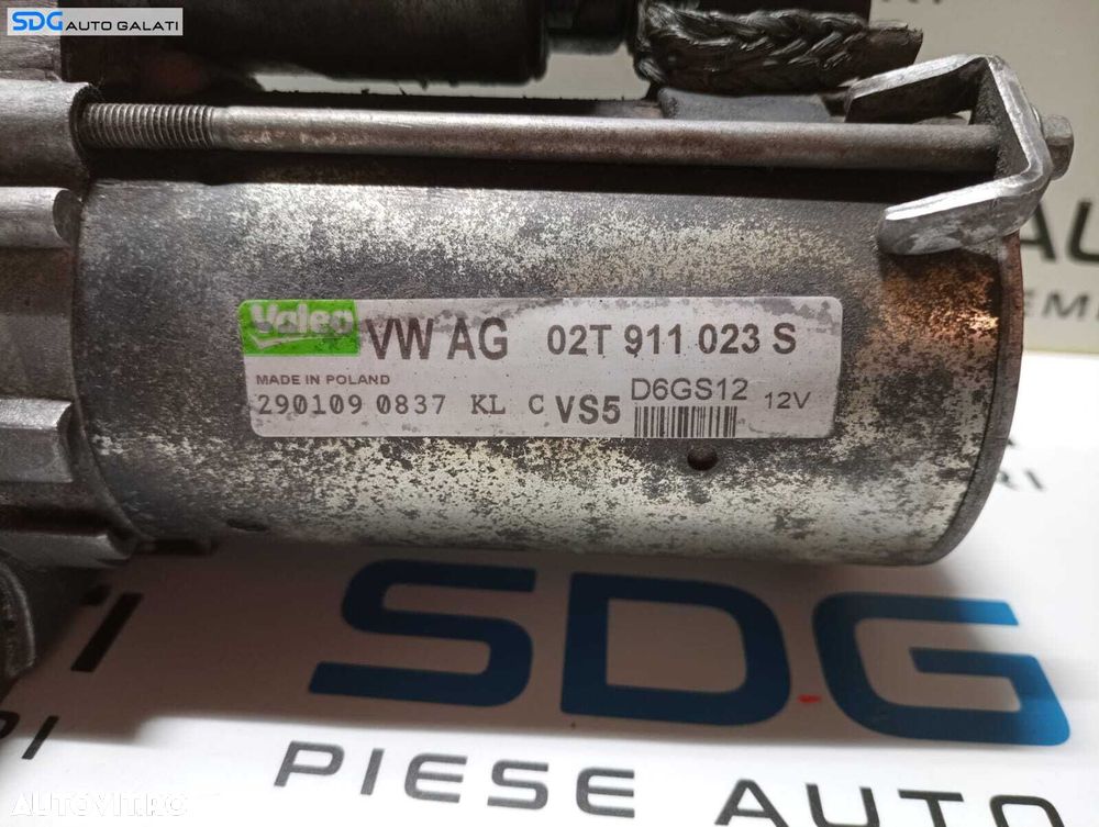 Electromotor cu 10 Dinti Volkswagen Polo 6R 1.6 CNKA CFNA CWVA CLSA 2010 - 2018 Cod 02T911023S D6GS12 [B3618] - 2