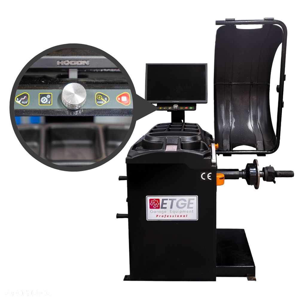 Zestaw Maszyn Montażownica 530L BLACK Runflat Wyważarka 908 BLACK LCD LASER - 27