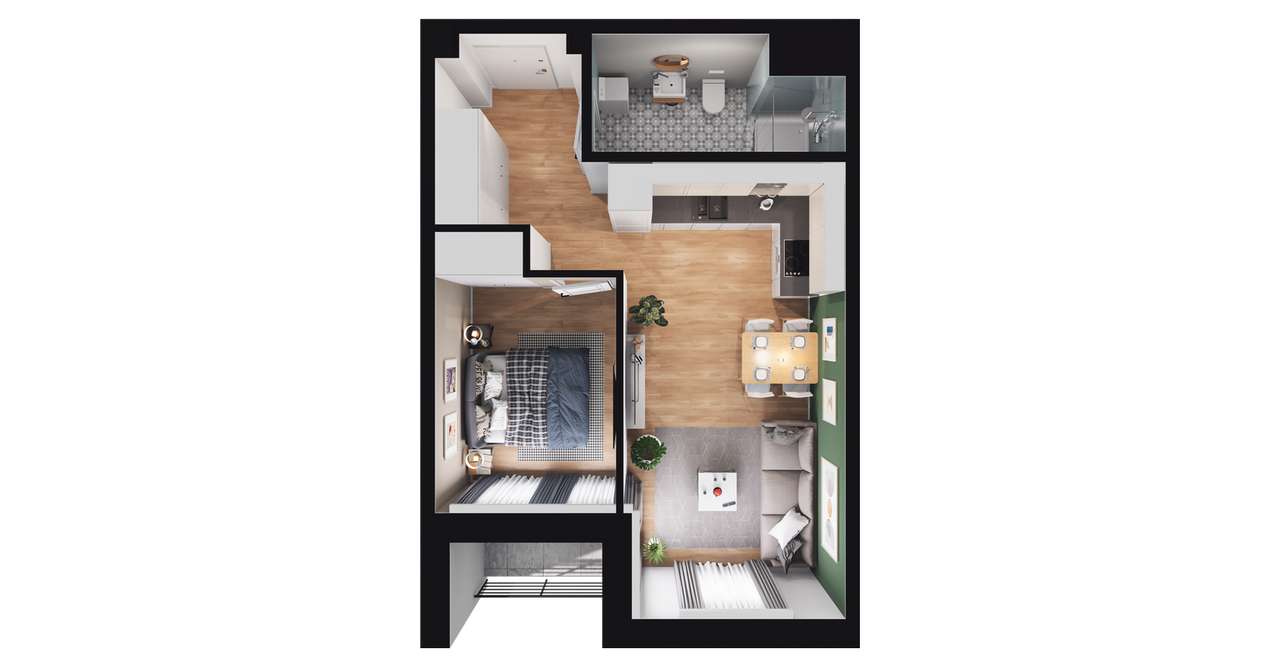 2-pokojowe mieszkanie 38m2 + balkon Bez Prowizji - Pełny obrazek: 2/23
