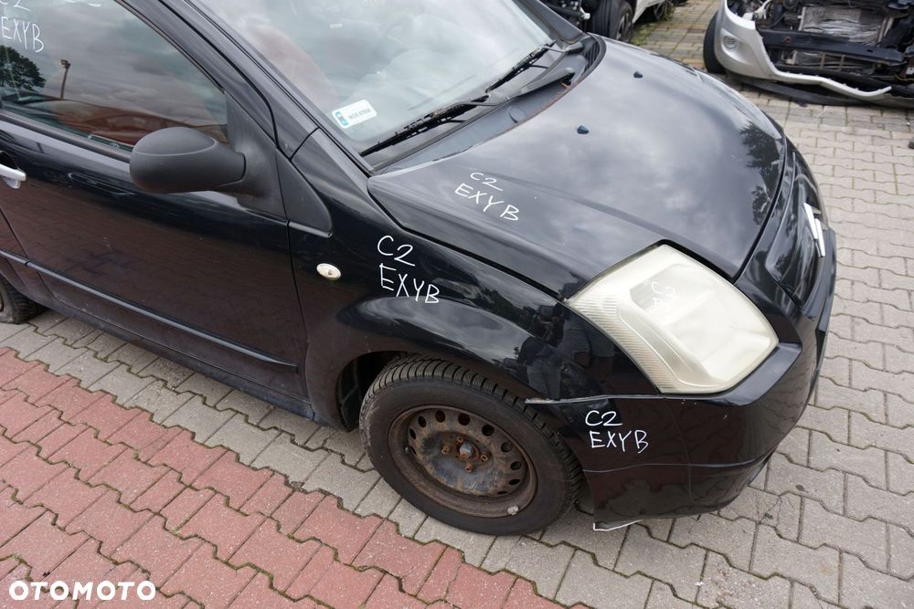 MASKA ZDERZAK BŁOTNIKI LAMPY C2 PH1 EXYB  CITROEN 2003-2005 CZARNY PRZÓD KOMPLETNY - 25