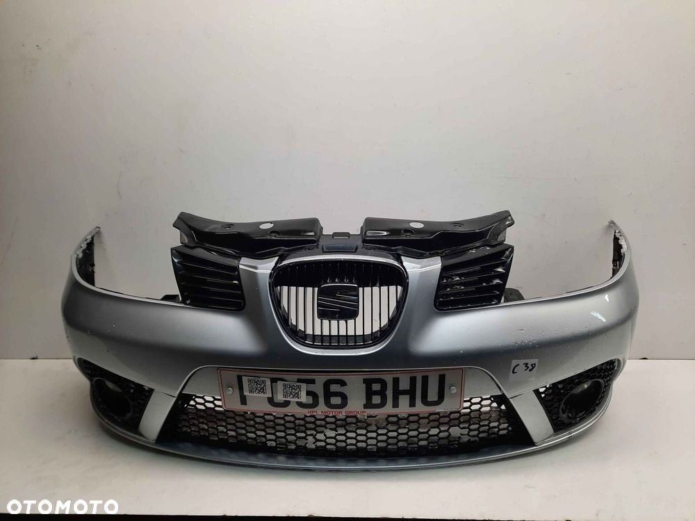 ^ ZDERZAK PRZÓD PRZEDNI DO SEAT IBIZA 3 III LIFT FL LS7N SREBRNY HALOGENY - 1