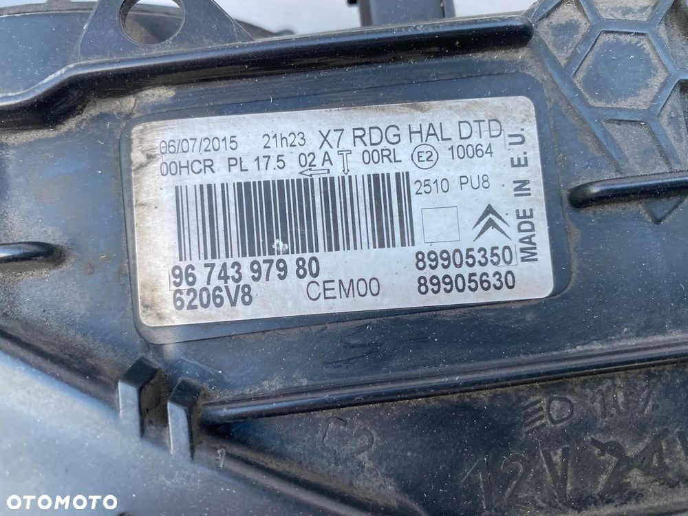 lampa citroen c5 lift zwykła led prawa eu cała - 4