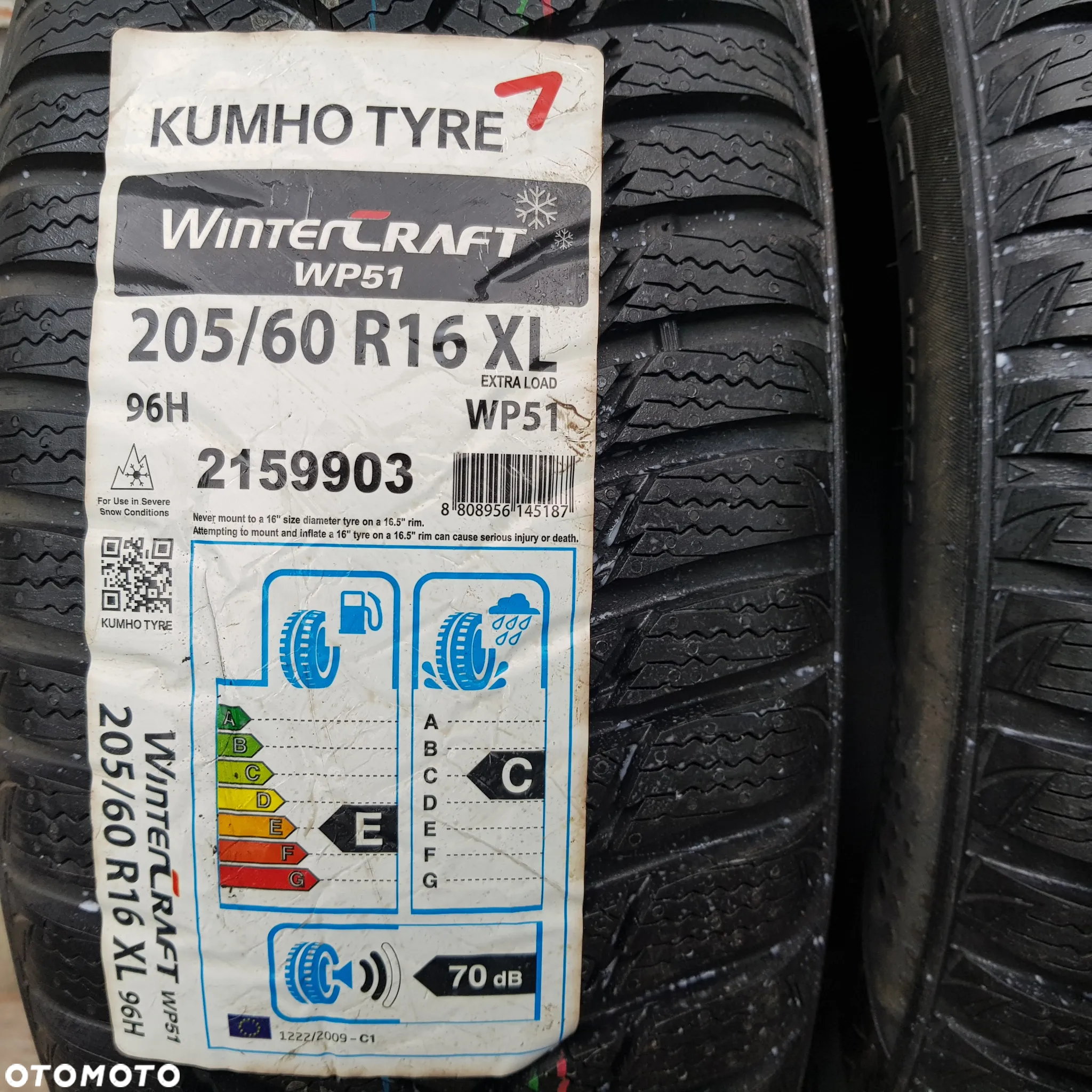 4x 205/60R16 Kumho WP51 Komplet opon zimowych Poznań - 2