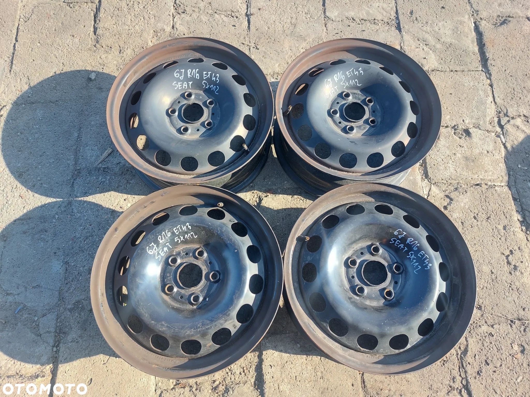 SEAT LEON II FELGI STALOWE R16 6J ET43 5X112 PROSTE ! - 1