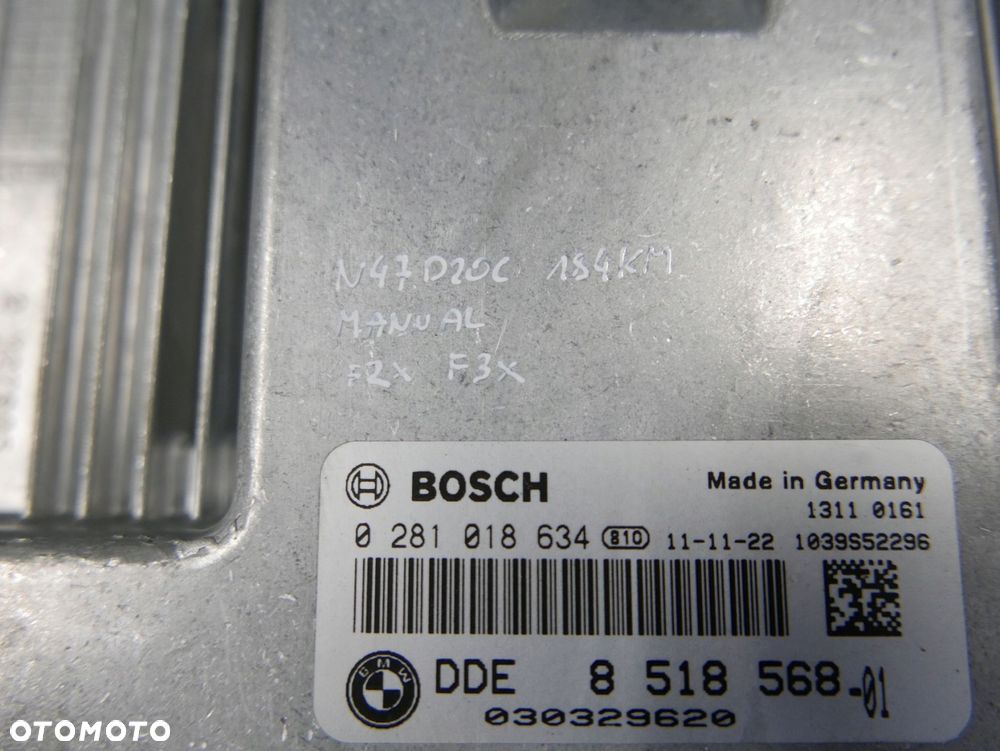 bmw f20 komputer dde fem kluczyk n47d20c 9281829 - 4
